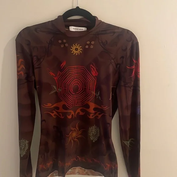 Marine Serre Second Skin Tattoo Top